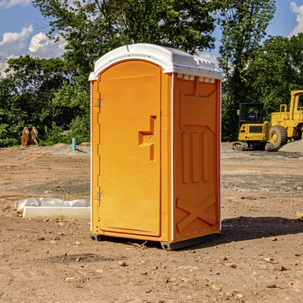 how often are the porta potties cleaned and serviced during a rental period in Exeter